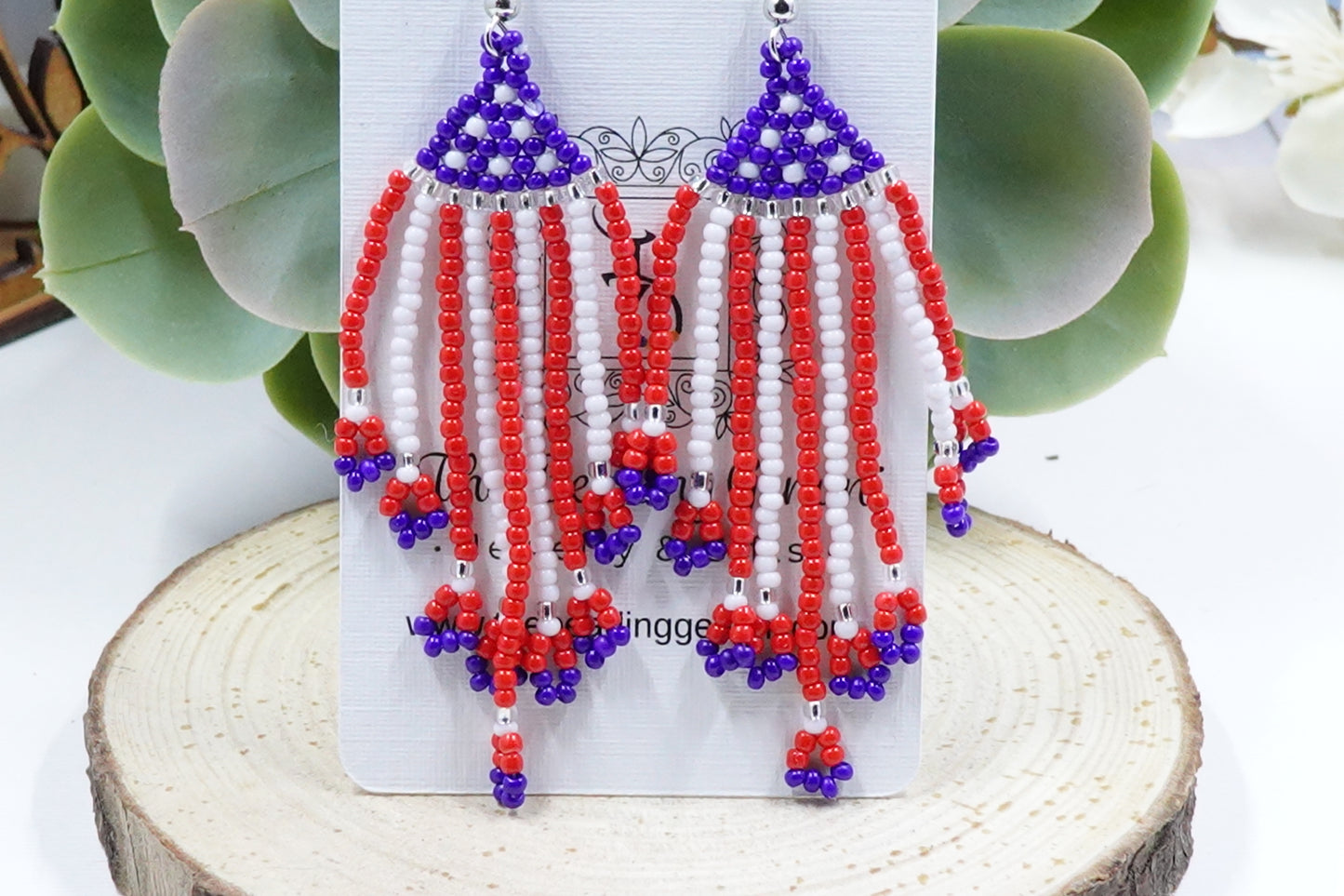 Flag Fringe Earrings