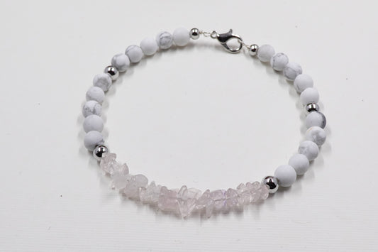 Howlite and Rose Quartz