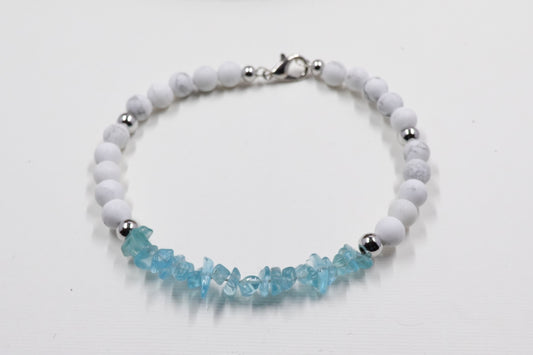 Howlite and Neon Apatite