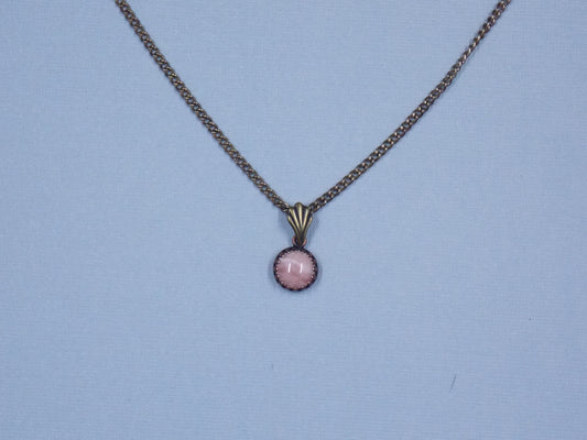 Pink Natural Rhodonite Stone Necklace