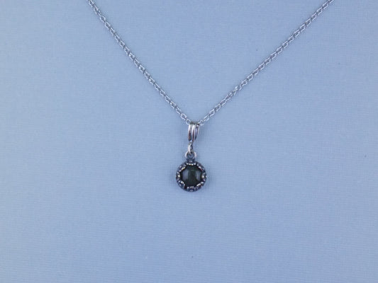 Natural Black Onyx Stone Pendant Necklace